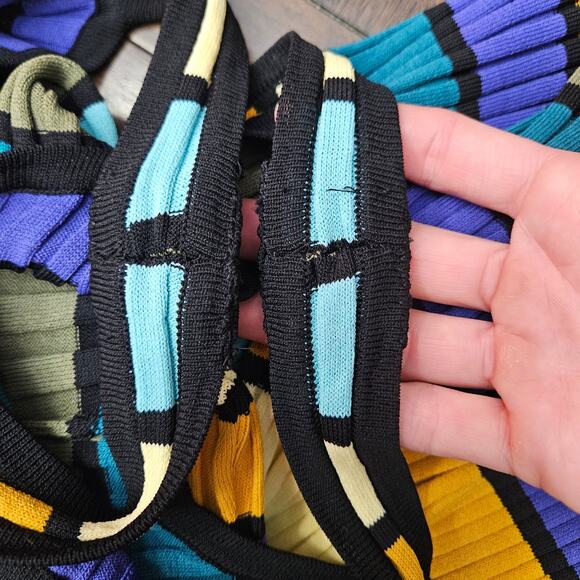 Solid & Striped Ribbed Tank Midi Dress Women’s M Multicolor Striped Beach Resort - Picture 13 of 16